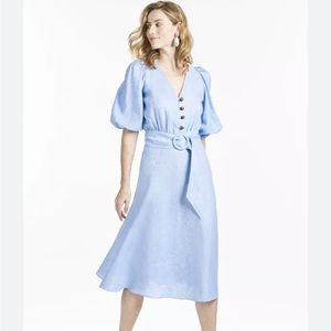 SACHIN + BABI Kelsey Belted Linen Midi Dress